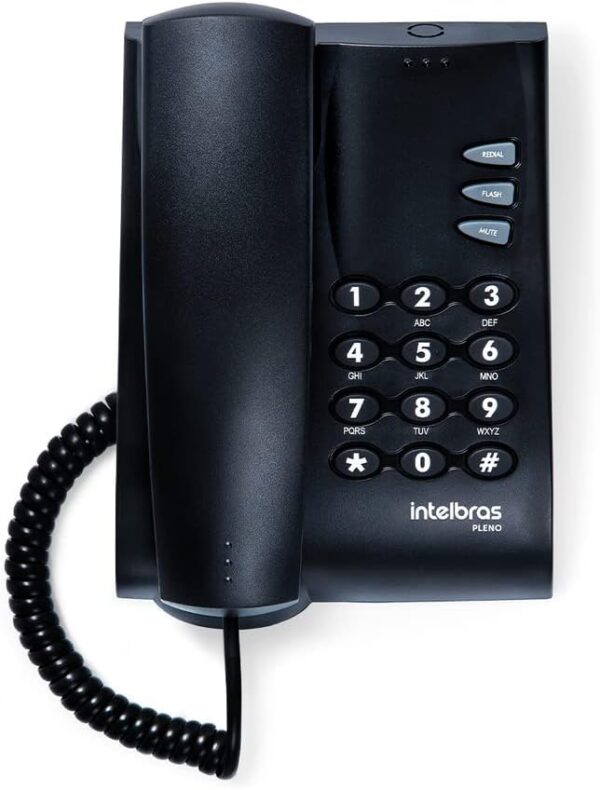 Telefone com fio Pleno Preto Intelbras